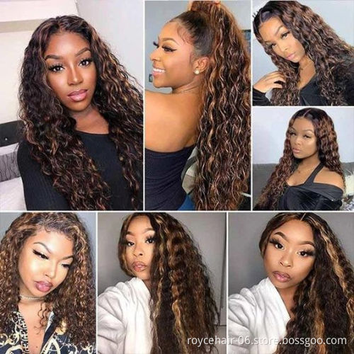 30 32 34 36 Inch High Quality Raw Virgin Peruvian Kinky Curly Human Hair Weaves with Lace Frontal Closure